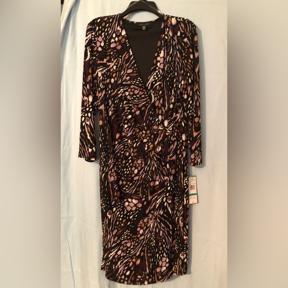 Black Label by Evan-Piccone faux-wrap dress